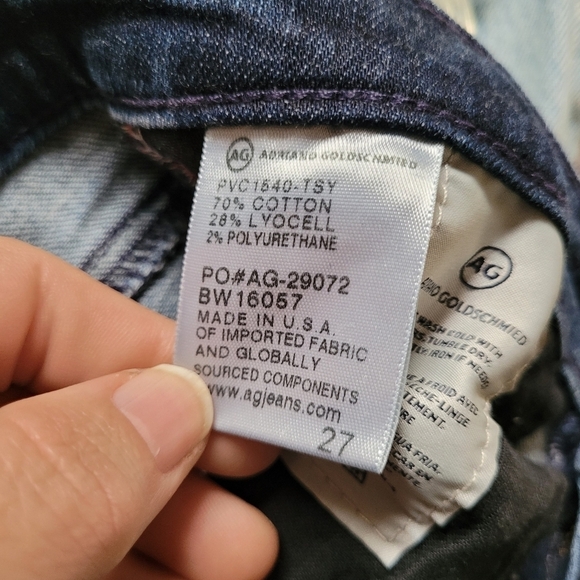 Adriano Goldschmied  The Stevie Cuff Jeans Dark Wash Size 27 - Picture 5 of 9